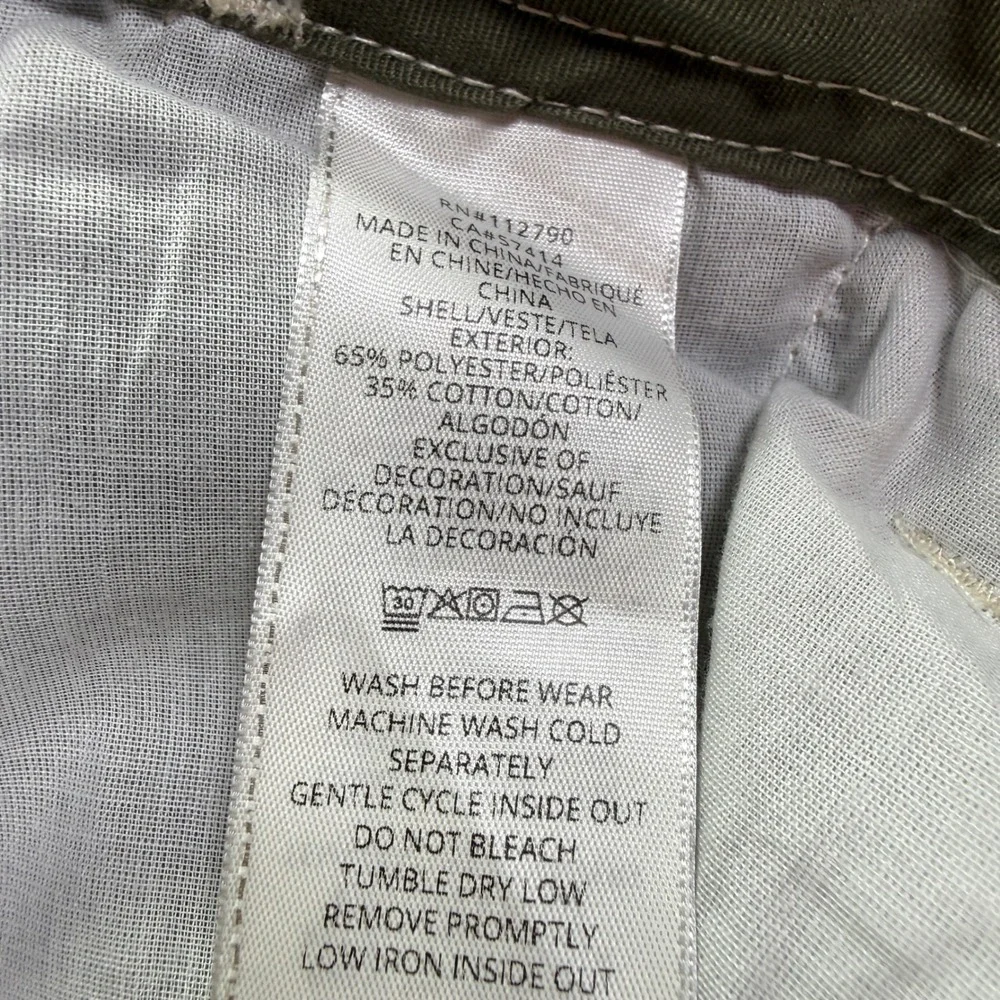True Religion Mens Olive Green Contrast Stitch Cargo Pants Size 36 Embroidered